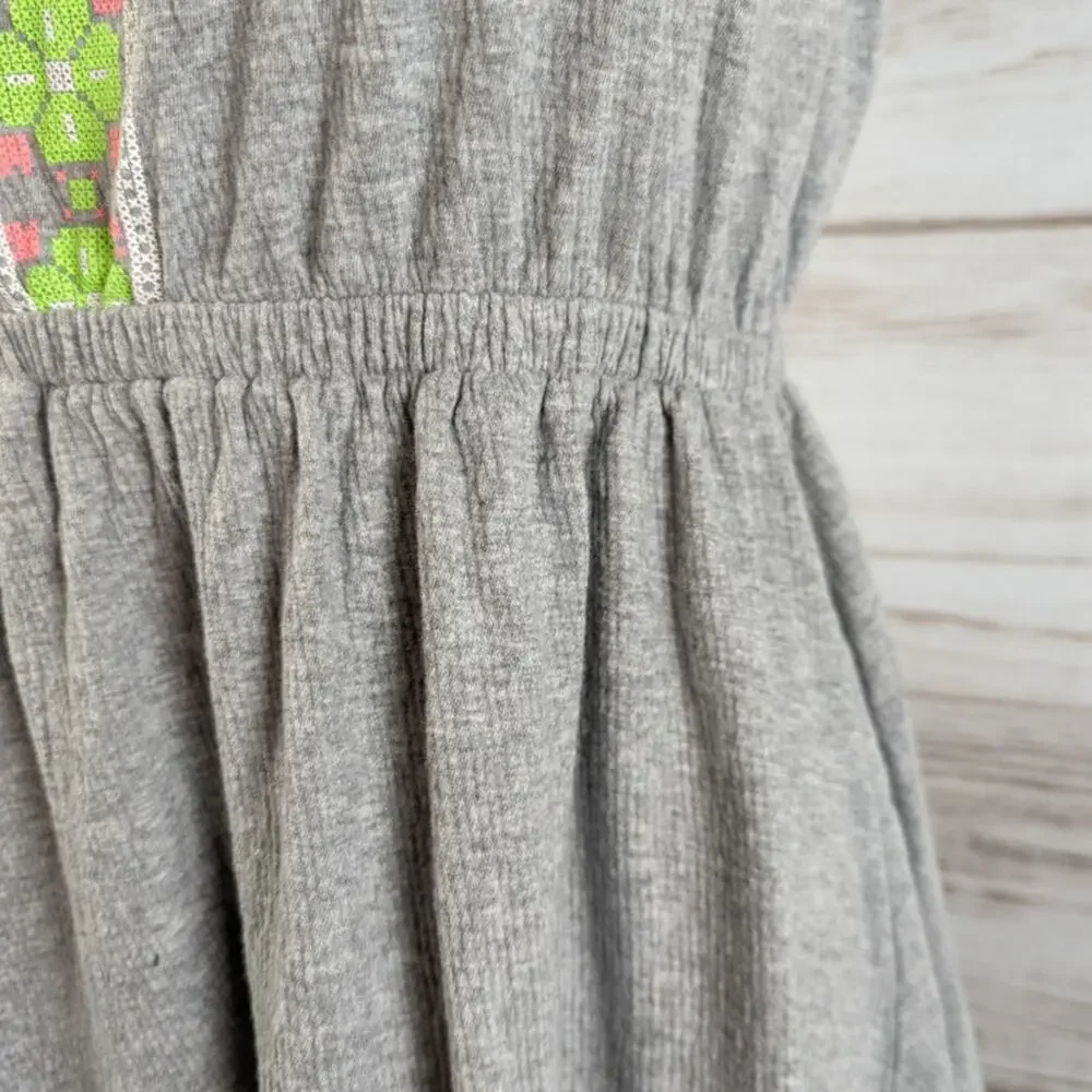 So Juniors Eyelet Lace Gray Sundress Halter Sz XXL 16